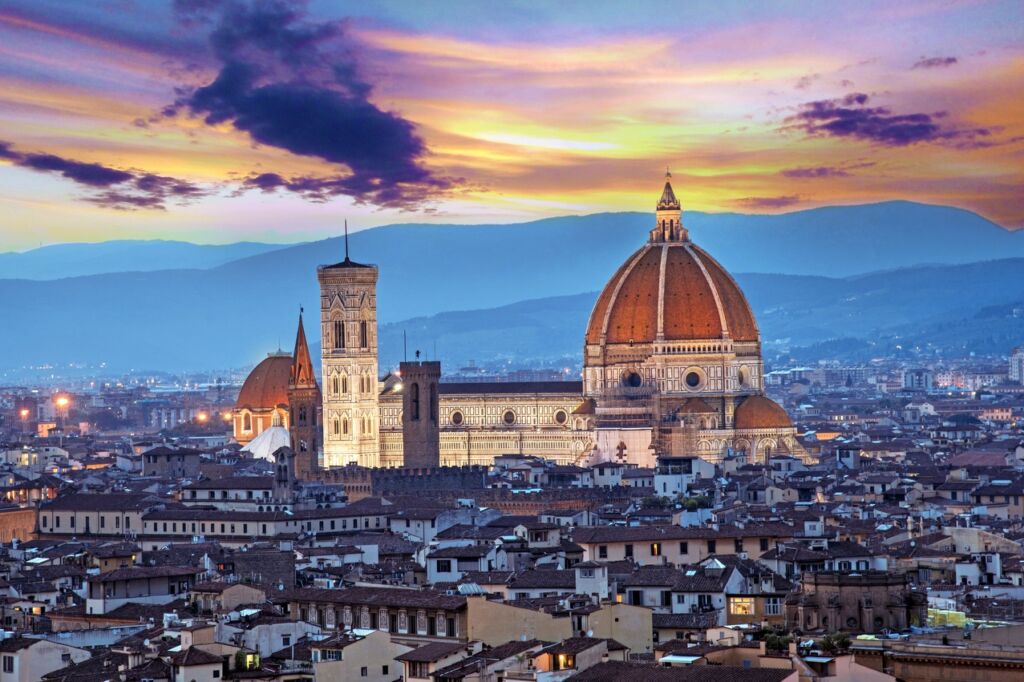 Photo showing Duomo Cathedral in the Florence city center in Tuscany, Italy- an entire UNESCO World Heritage area worth a visit