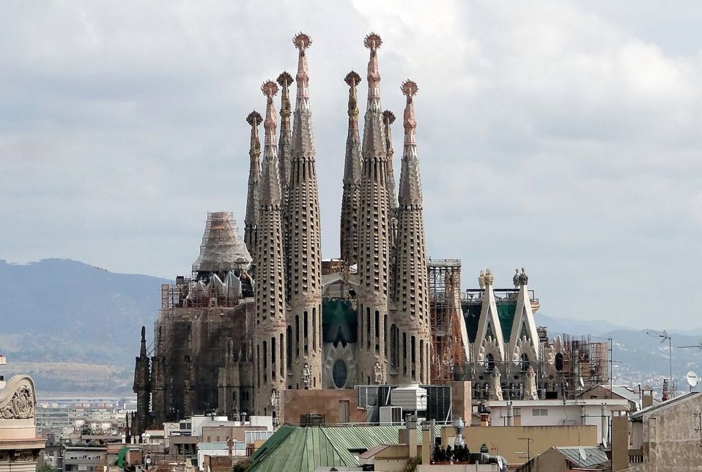 Photo showing Antonio Gaudi's Basílica Sagrada Familia in Barcelona, Spain - first of 10 popular UNESCO sites worth visiting
