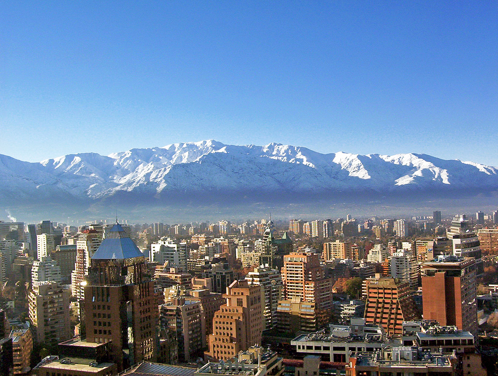 Photo showing Santiago de Chile in Winter - close to another of the UNESCO World Heritage Sites worth visiting of its shores