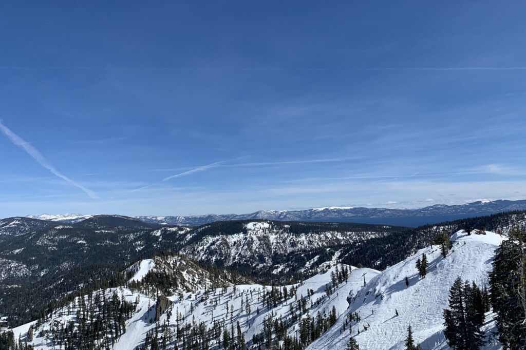 Squaw Valley From KT 22 looking over Lake Tahoe and Olympic Lady