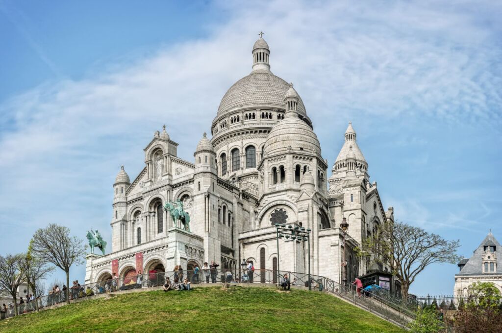 Sacré-Coeur - The Basilica of the Sacred Heart of Paris in Paris, Ile-de-France, France